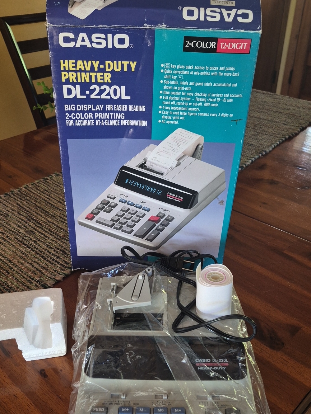 Casio DL-220L Heavy-Duty Printer Calculator Dont Tjink It Has Been Used